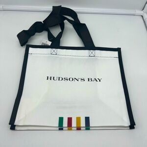 NWT HUDSON'S BAY HBC Stripes Small Reusable Tote Shopping Bag